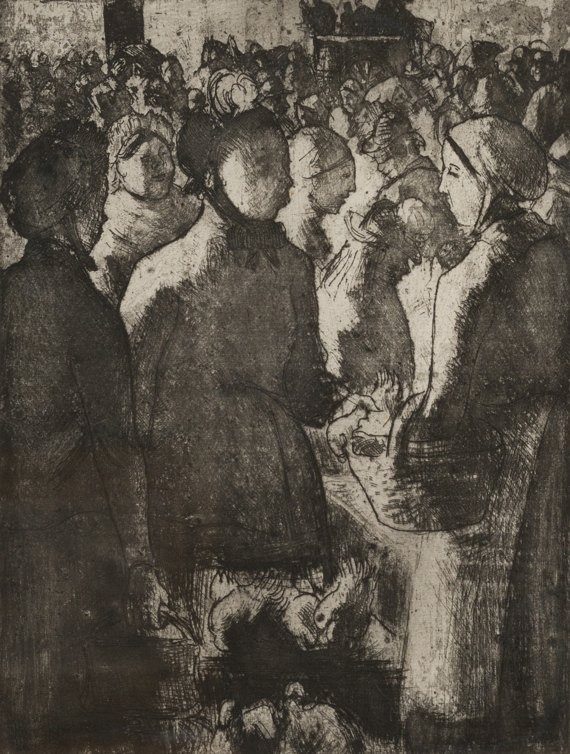 Marché à la volaille, à Gisors - Camille Pissarro (1830 - 1903)