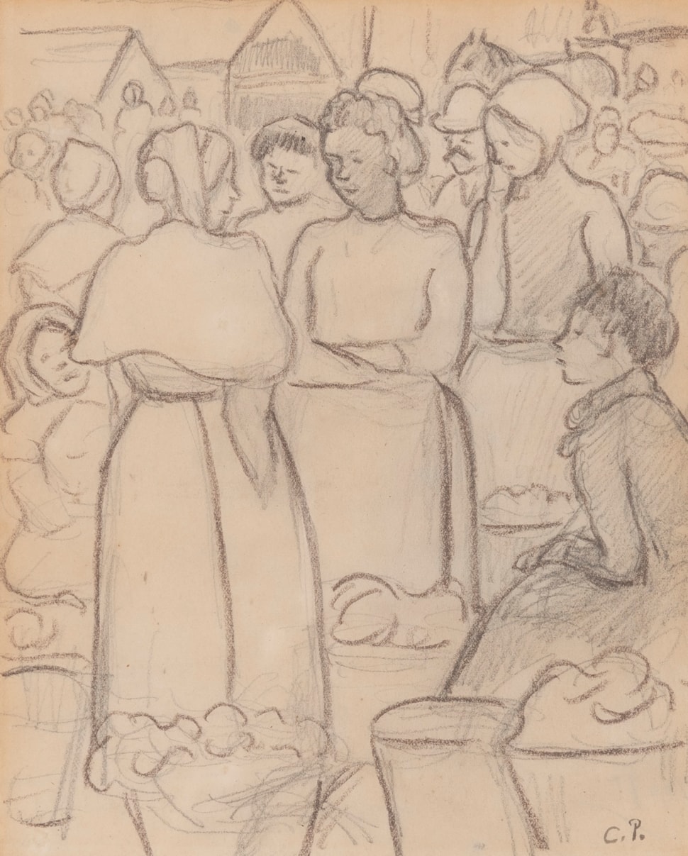 Marché aux Oeufs de Pontoise - Camille Pissarro (1830 - 1903)