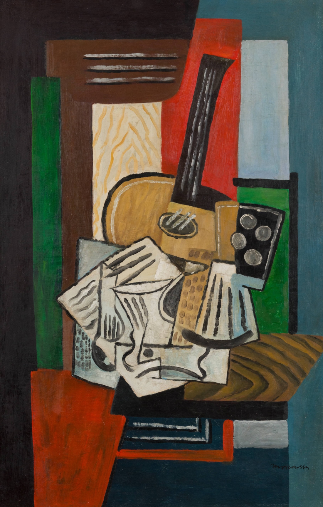 Instrument de musique sur guéridon