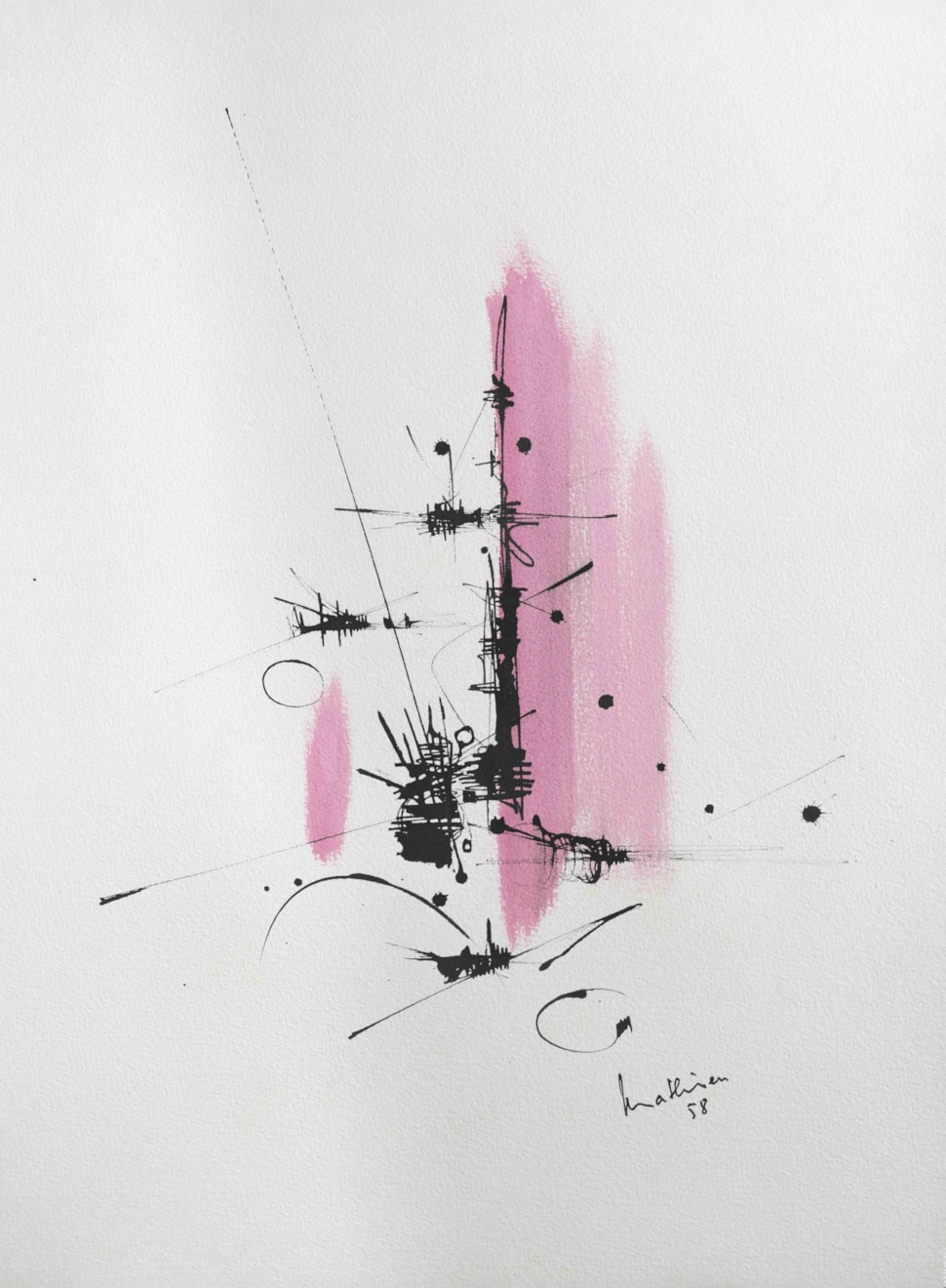 Composition - Georges Mathieu (1921 - 2012)