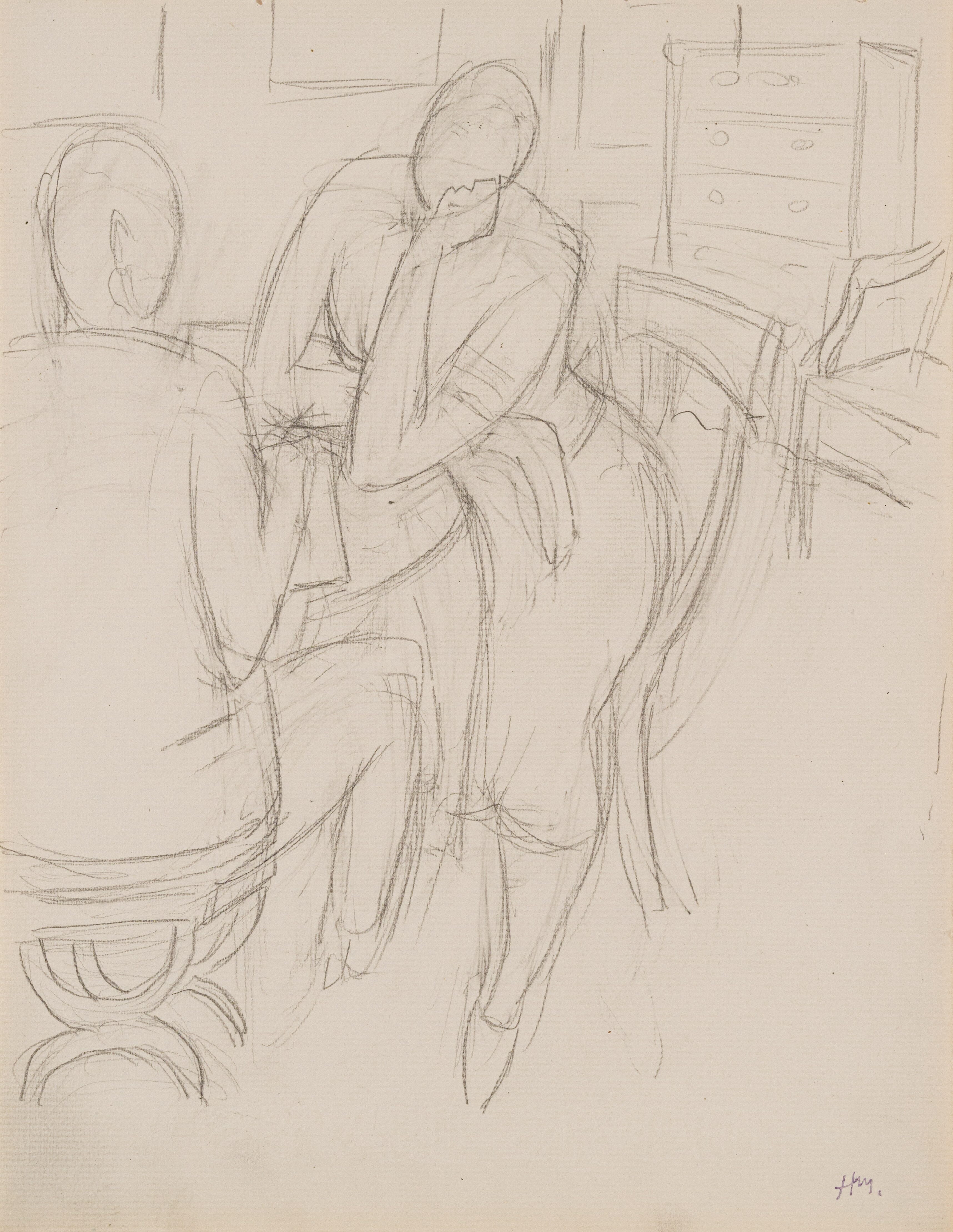Henri Matisse - Portrait de l’artiste avec son modèle (Lydia Delectorskaya)