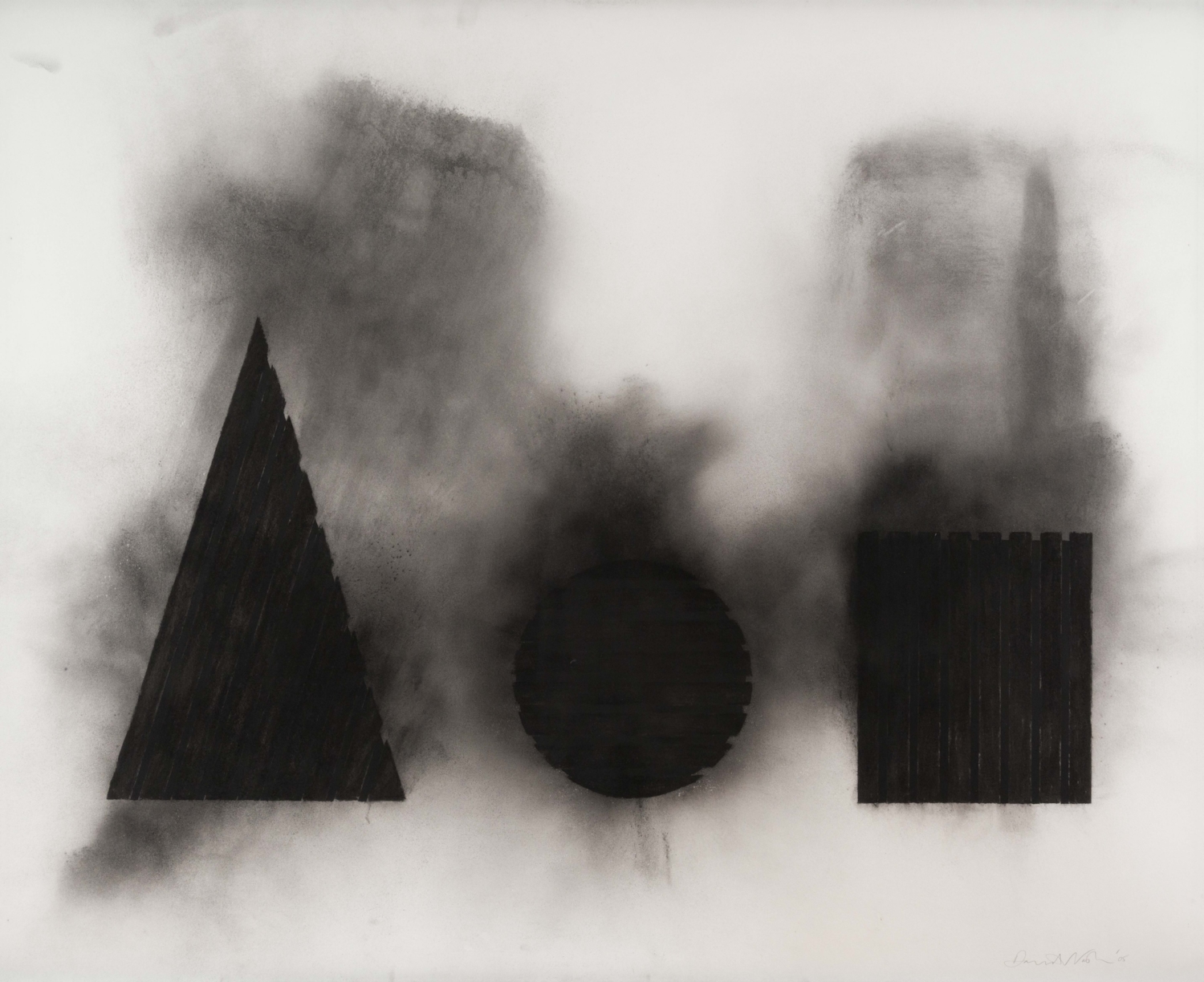 Sphere, Cube, Pyramid - David Nash (b. 1945 - )