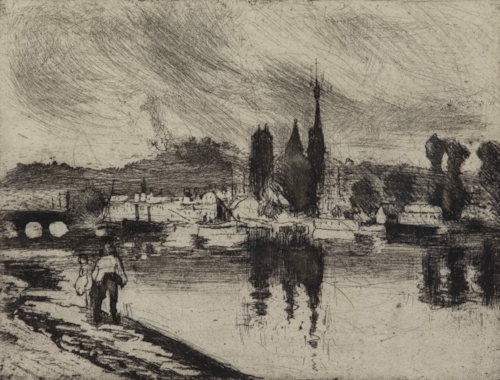 Camille Pissarro - Vue de Rouen (Cours la Reine)