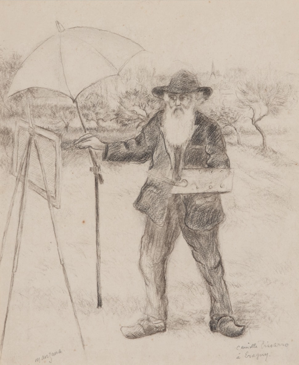 Portrait de Camille Pissarro à Éragny - Georges Manzana Pissarro (1871 - 1961)