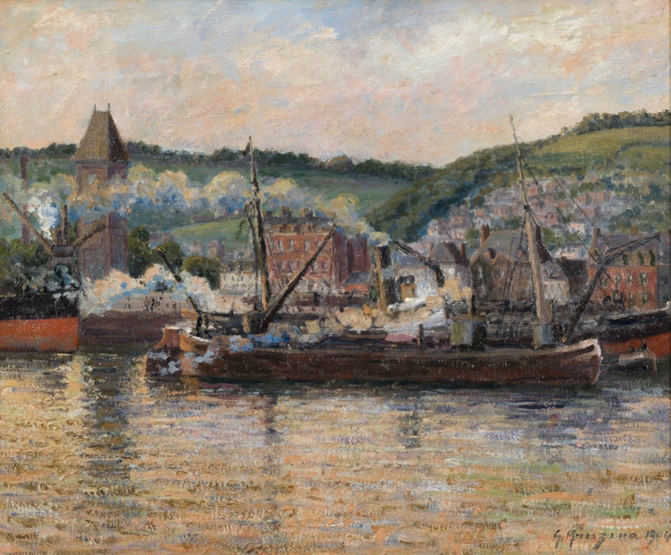 Le port de Rouen - Georges Manzana Pissarro (1871 - 1961)