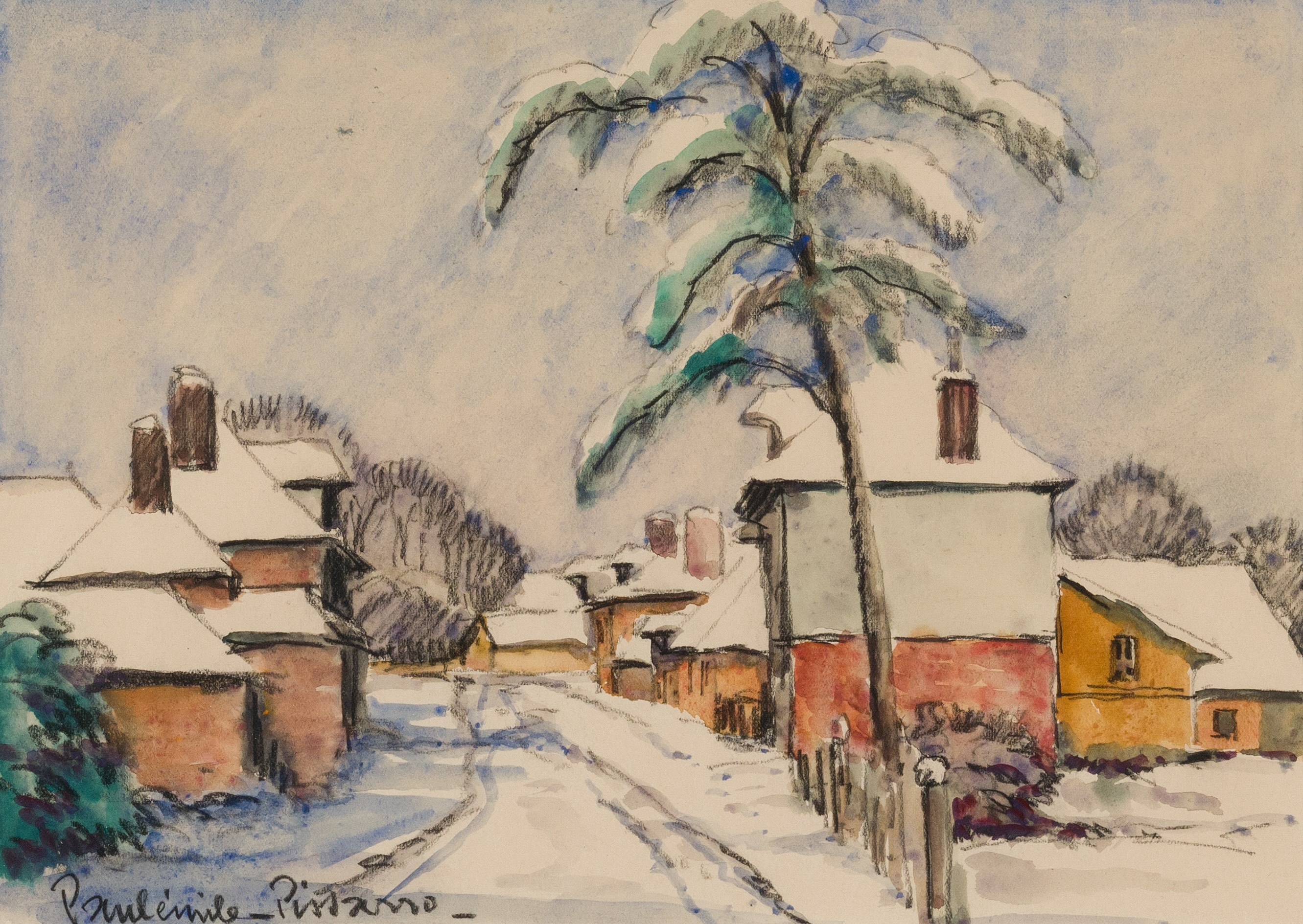 Paysage sous la neige - Paulémile Pissarro (1884 - 1972)