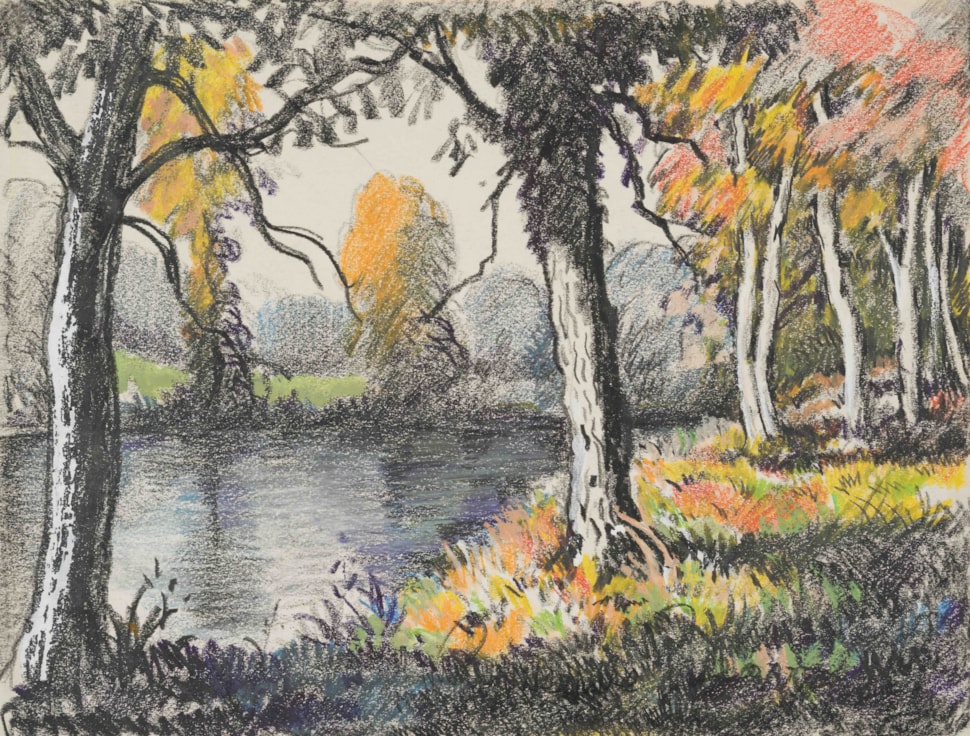 Le lac en automne - Paulémile Pissarro (1884 - 1972)