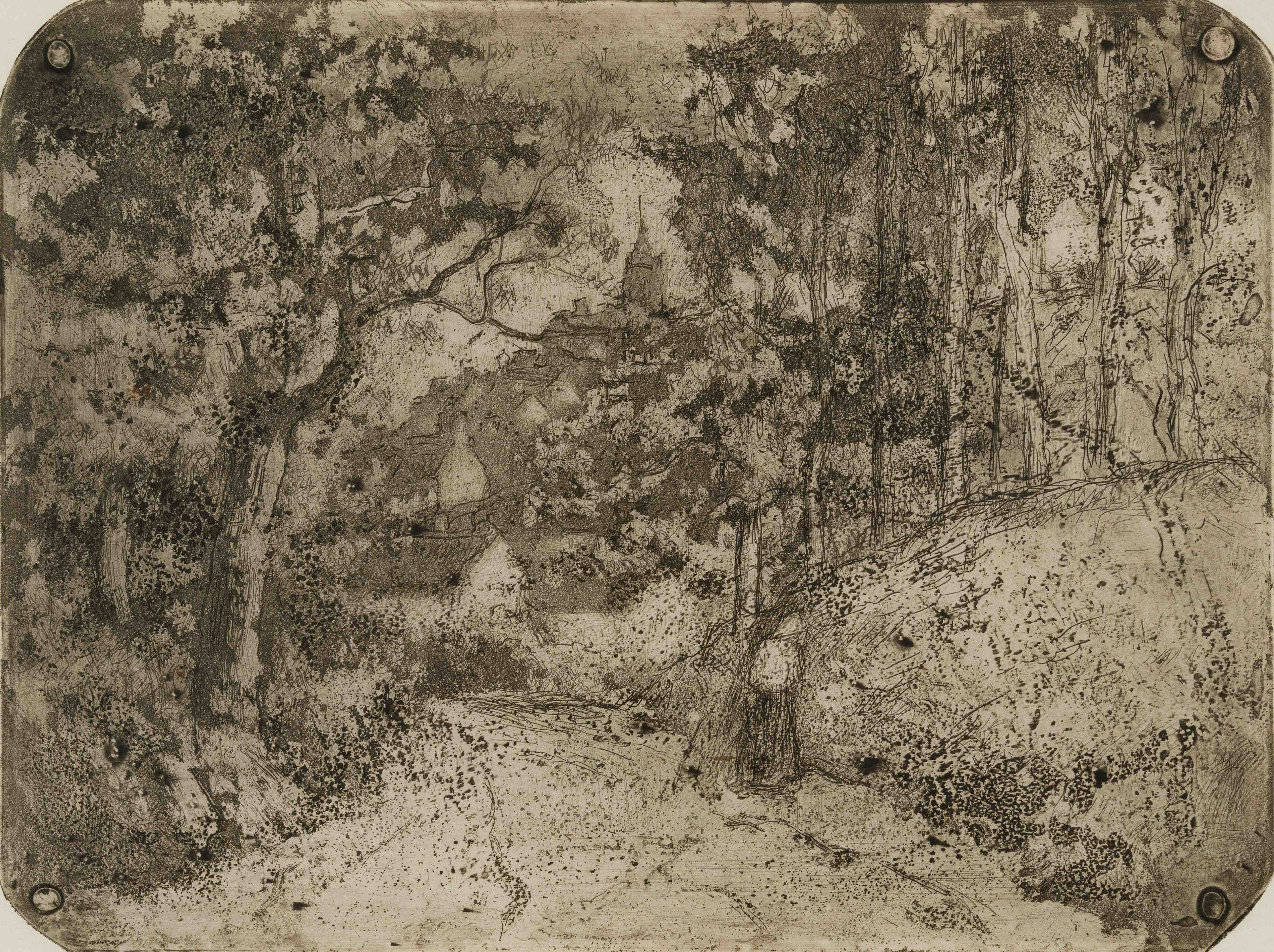 Camille Pissarro - Chemin sous bois, à Pontoise