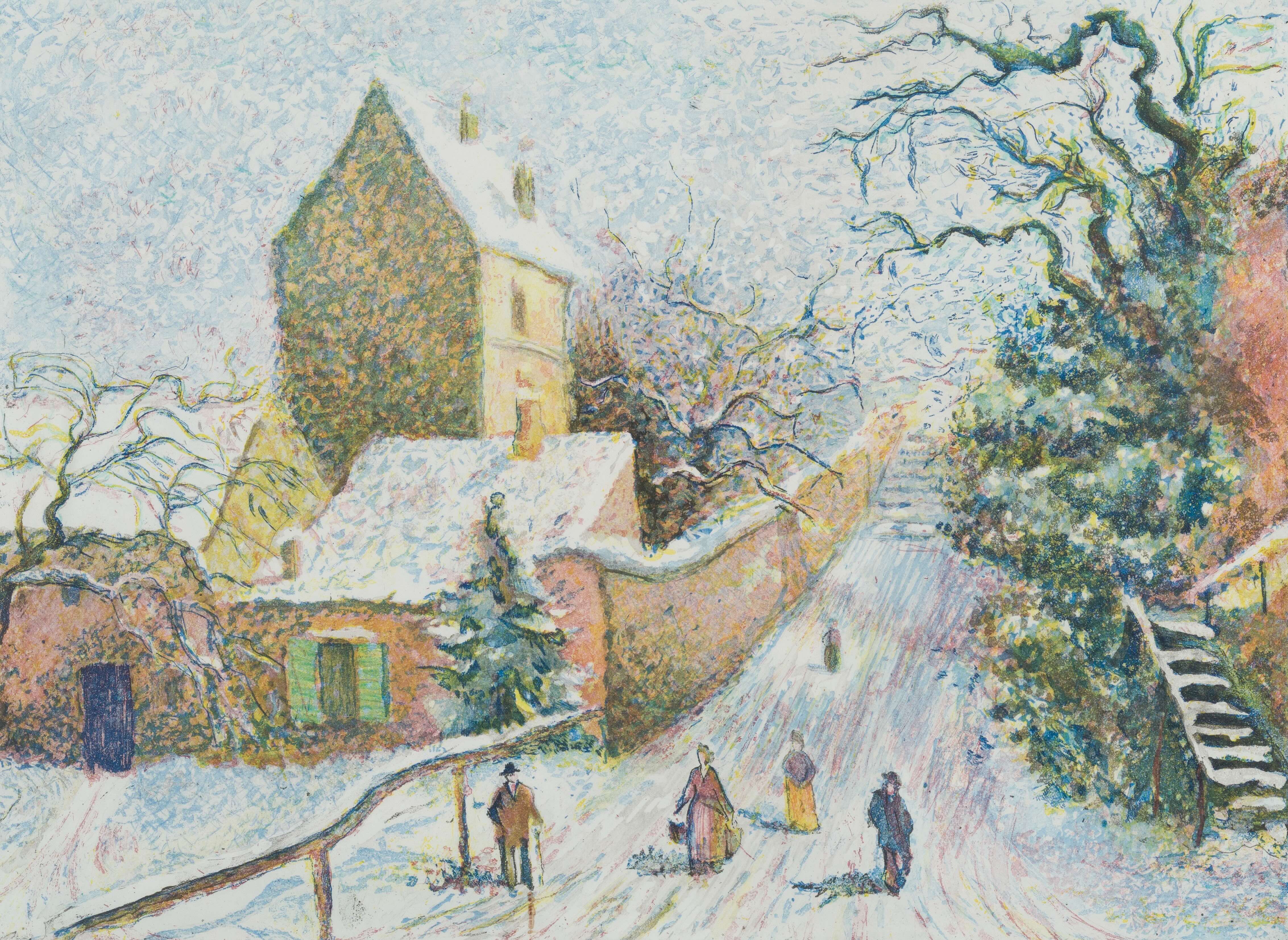 H. Claude Pissarro - Village en hiver