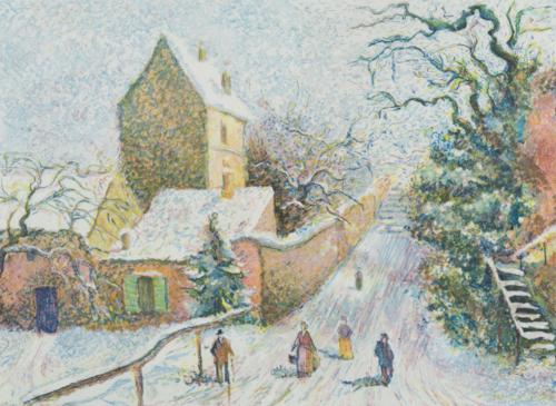 H. Claude Pissarro - Village en hiver