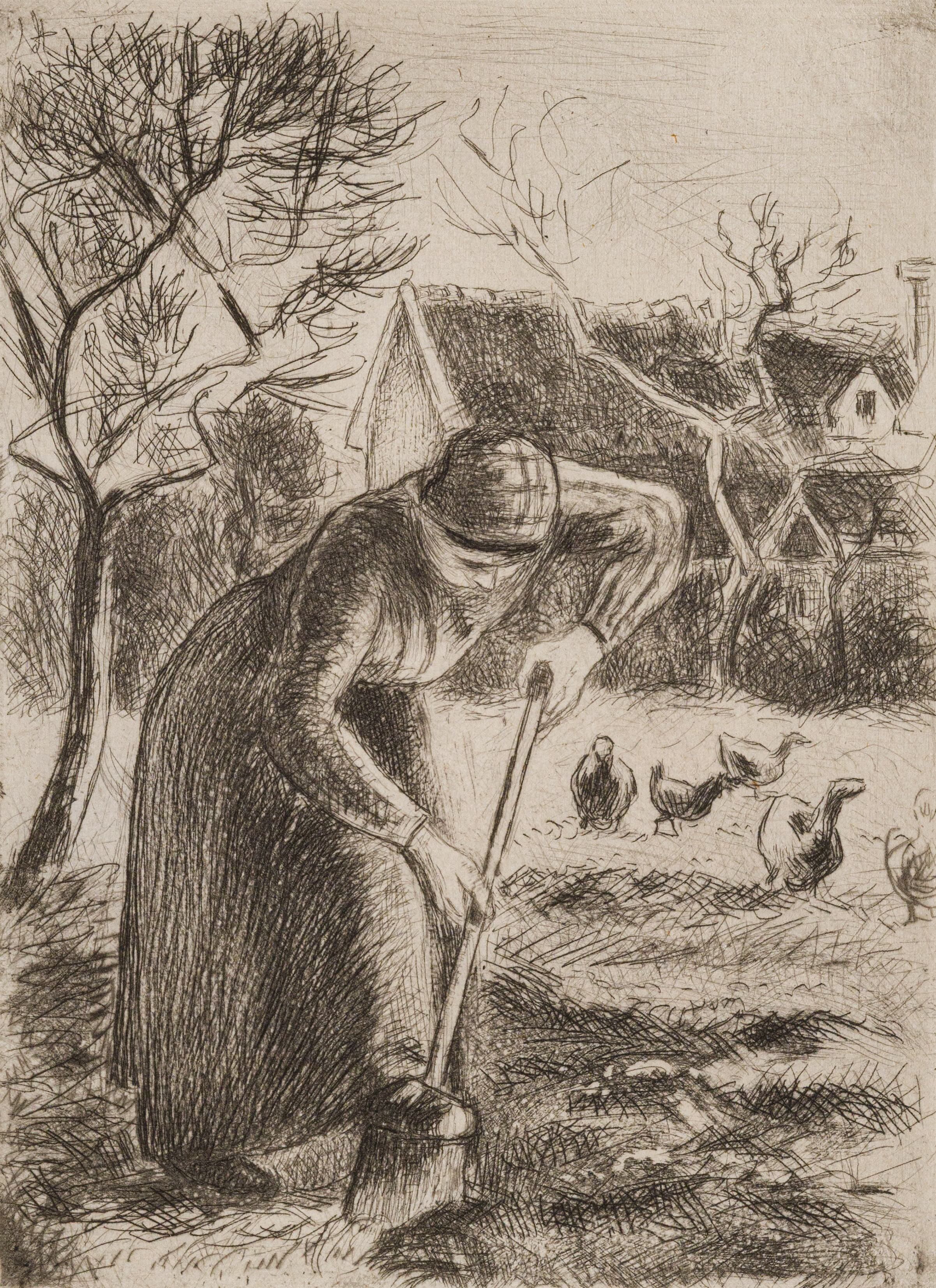 Camille Pissarro - Paysanne bêchant