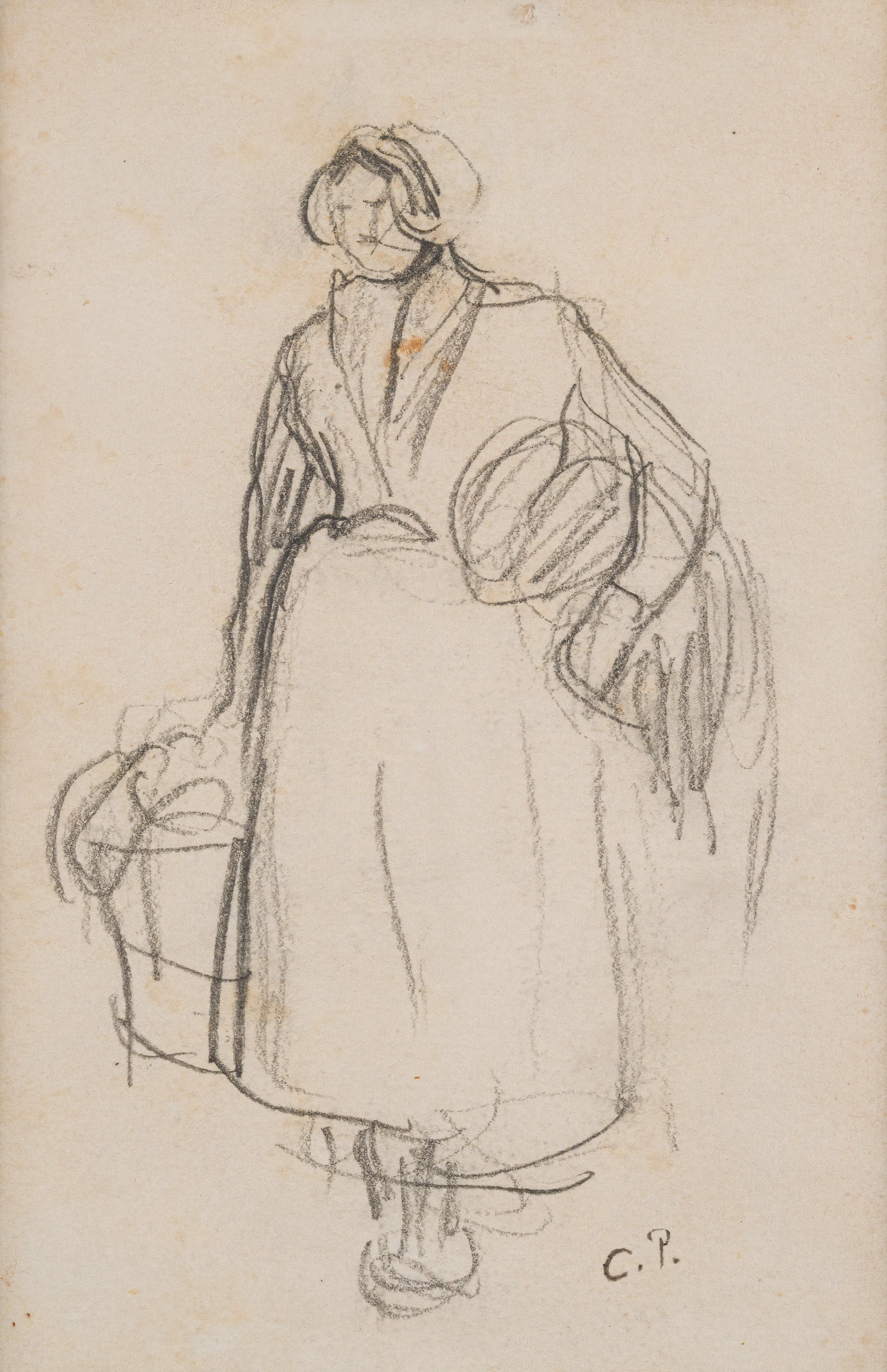 La lavandière - Camille Pissarro (1830 - 1903)