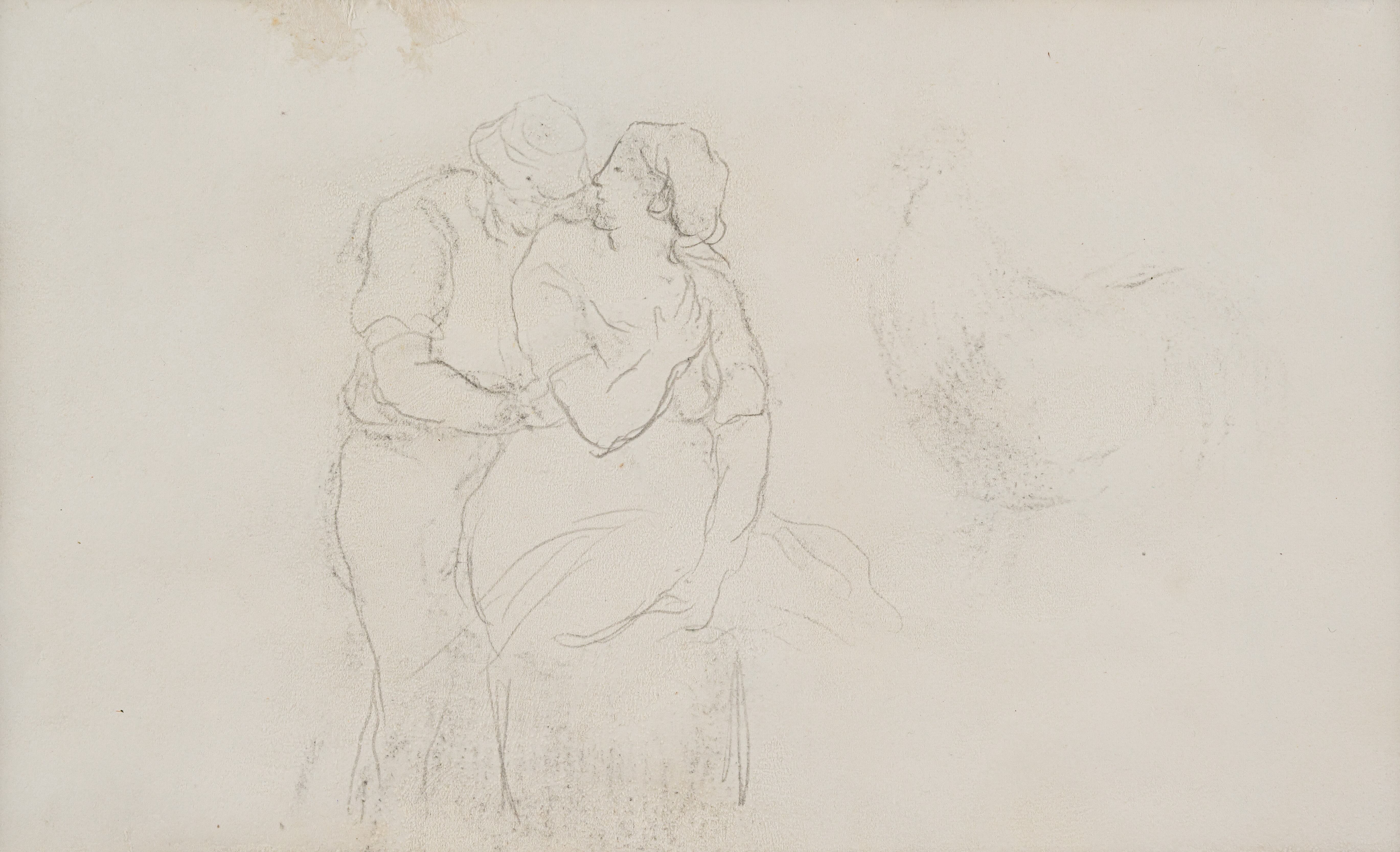 Paysan et Paysanne et un coq - Camille Pissarro (1830 - 1903)