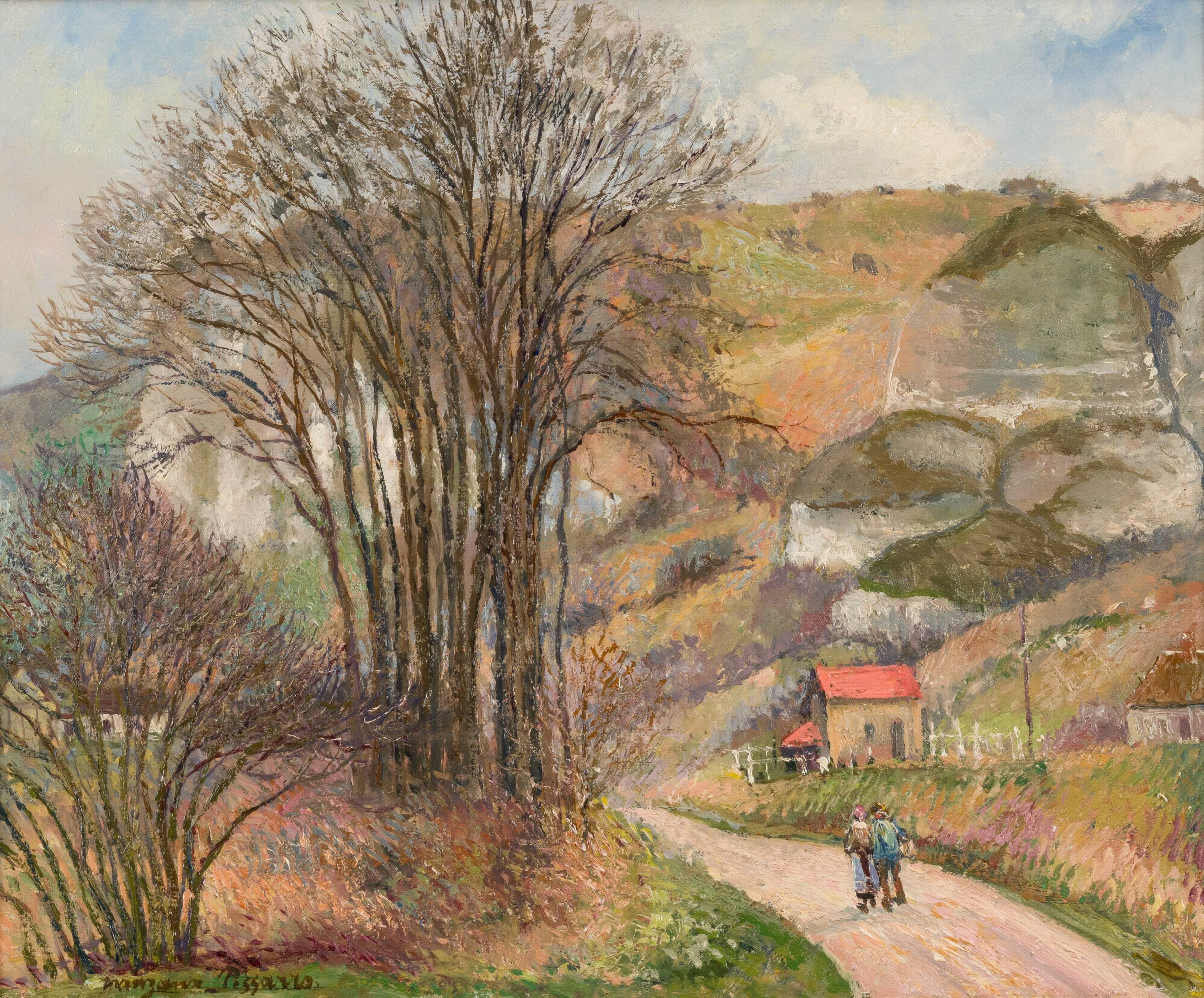 Route de la vacherie, Vue des Andelys - Georges Manzana Pissarro (1871 - 1961)