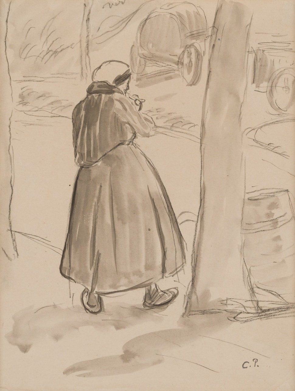 Paysanne de dos - Camille Pissarro (1830 - 1903)