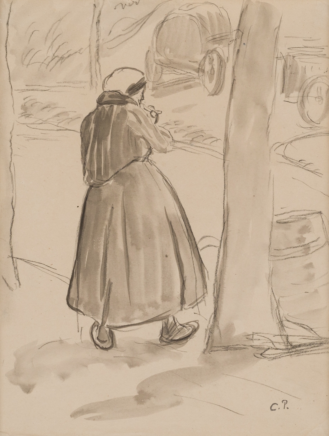 Paysanne de dos - Camille Pissarro (1830 - 1903)