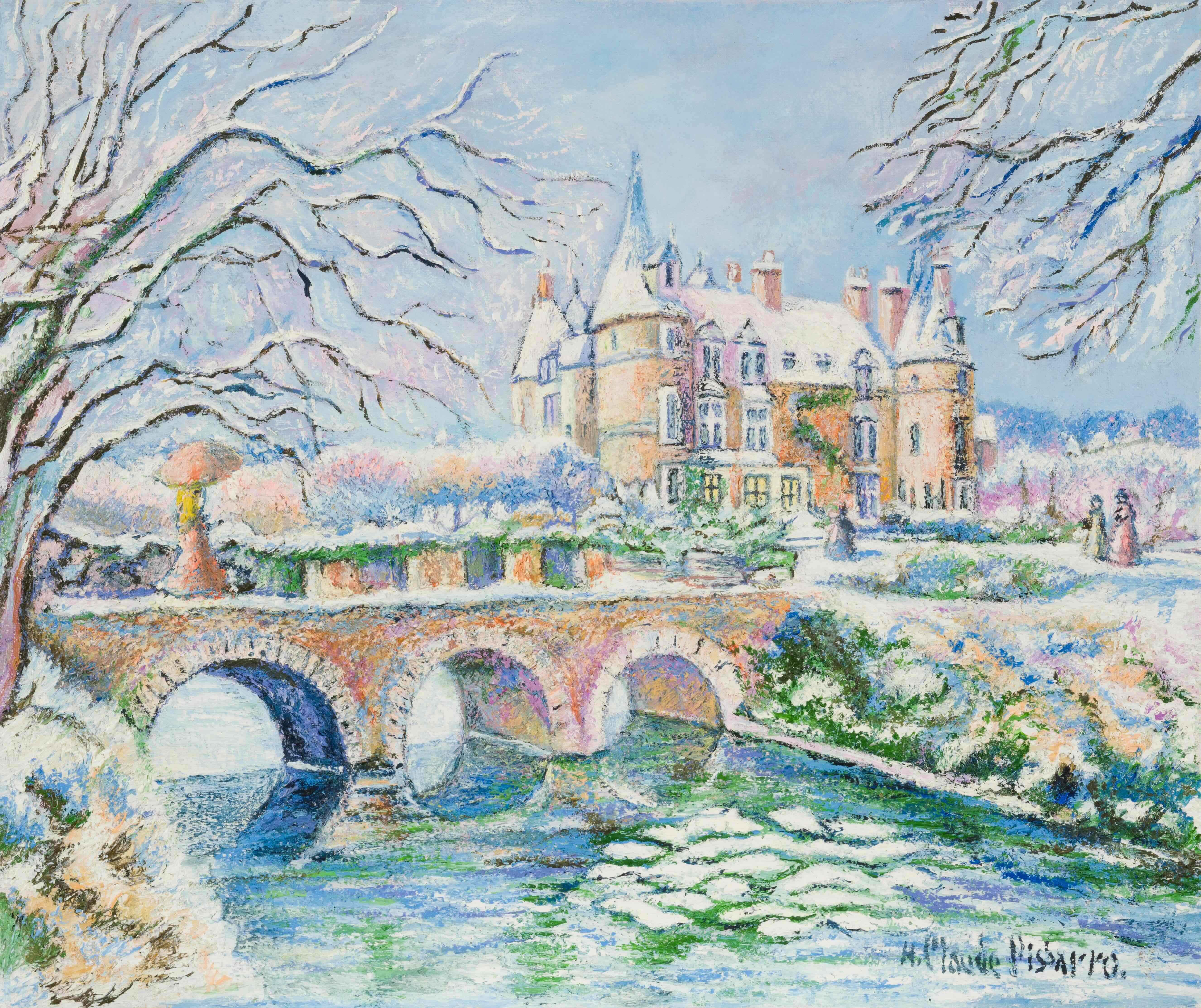 H. Claude Pissarro - Le Château sous la neige ou le Château Rouge