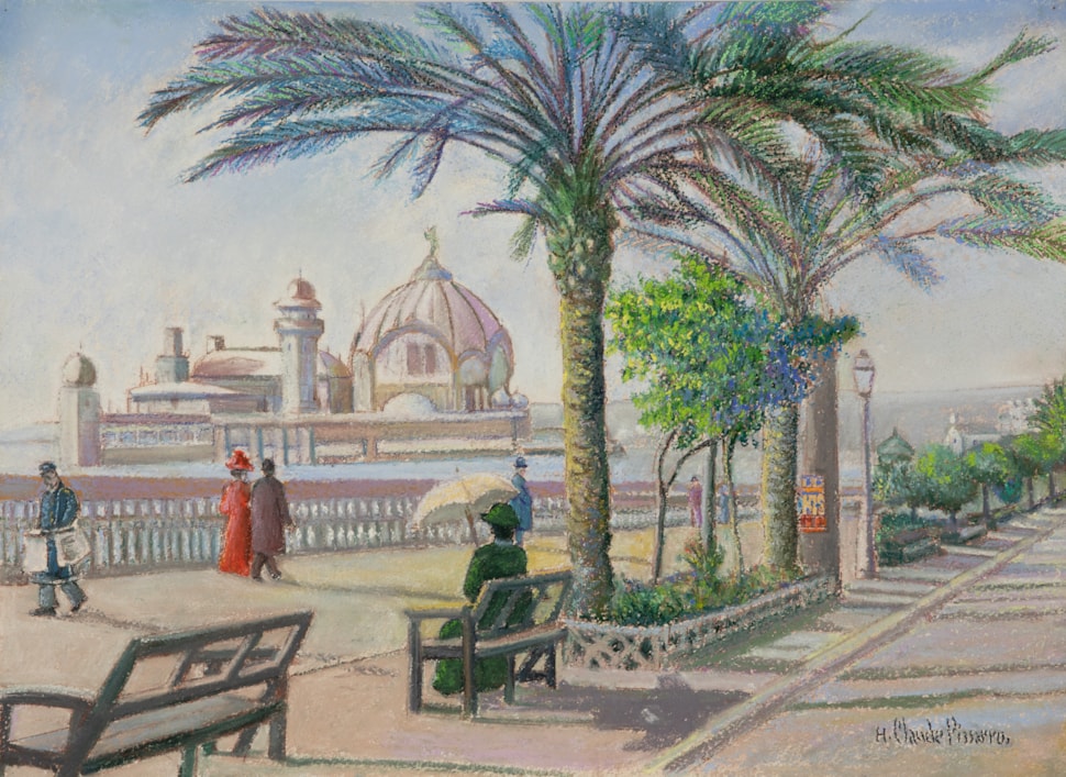 Promenade des Anglais (Nice) - H. Claude Pissarro (b. 1935 - )