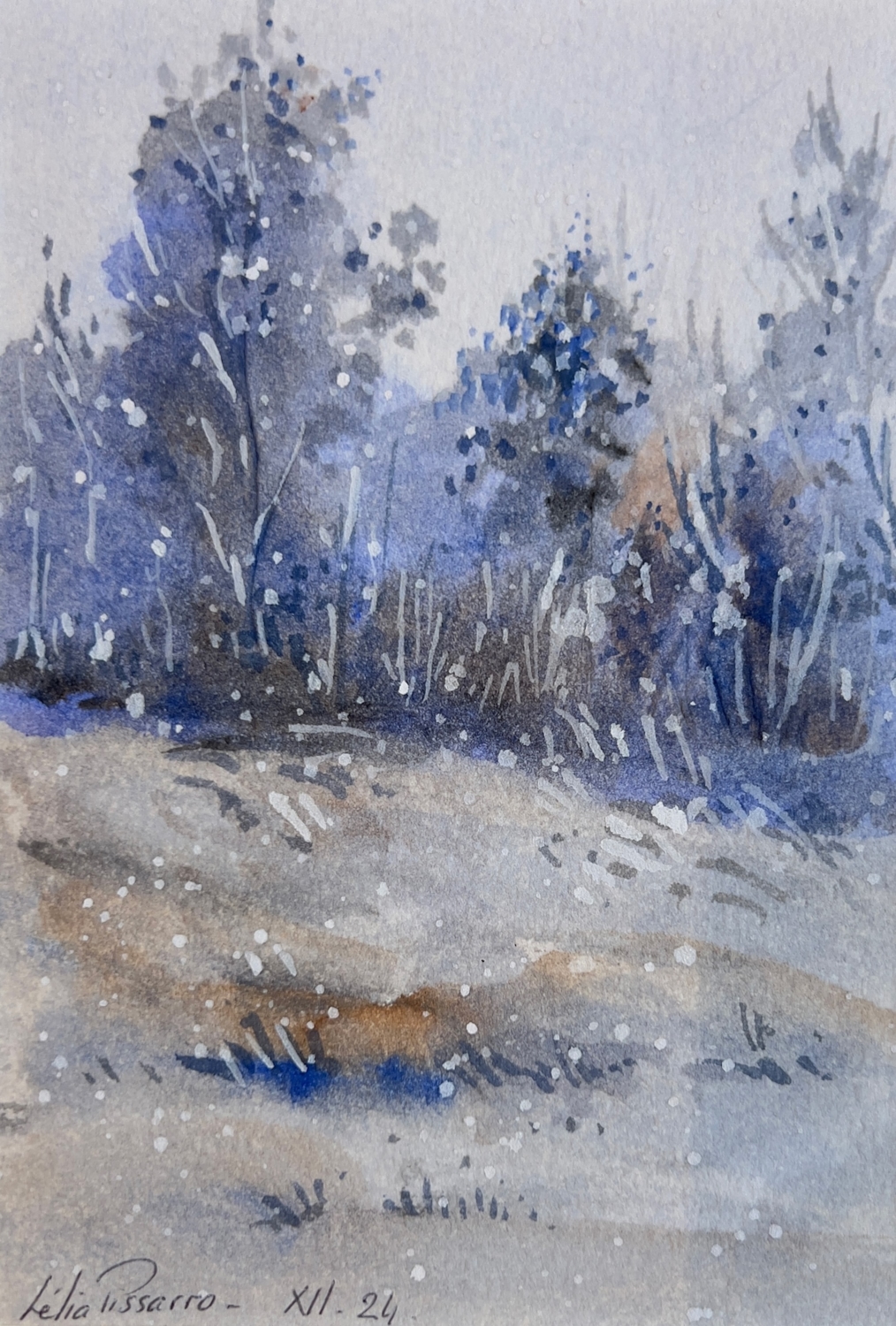 La neige de Sam - Lélia Pissarro, Figurative (b. 1963 - )
