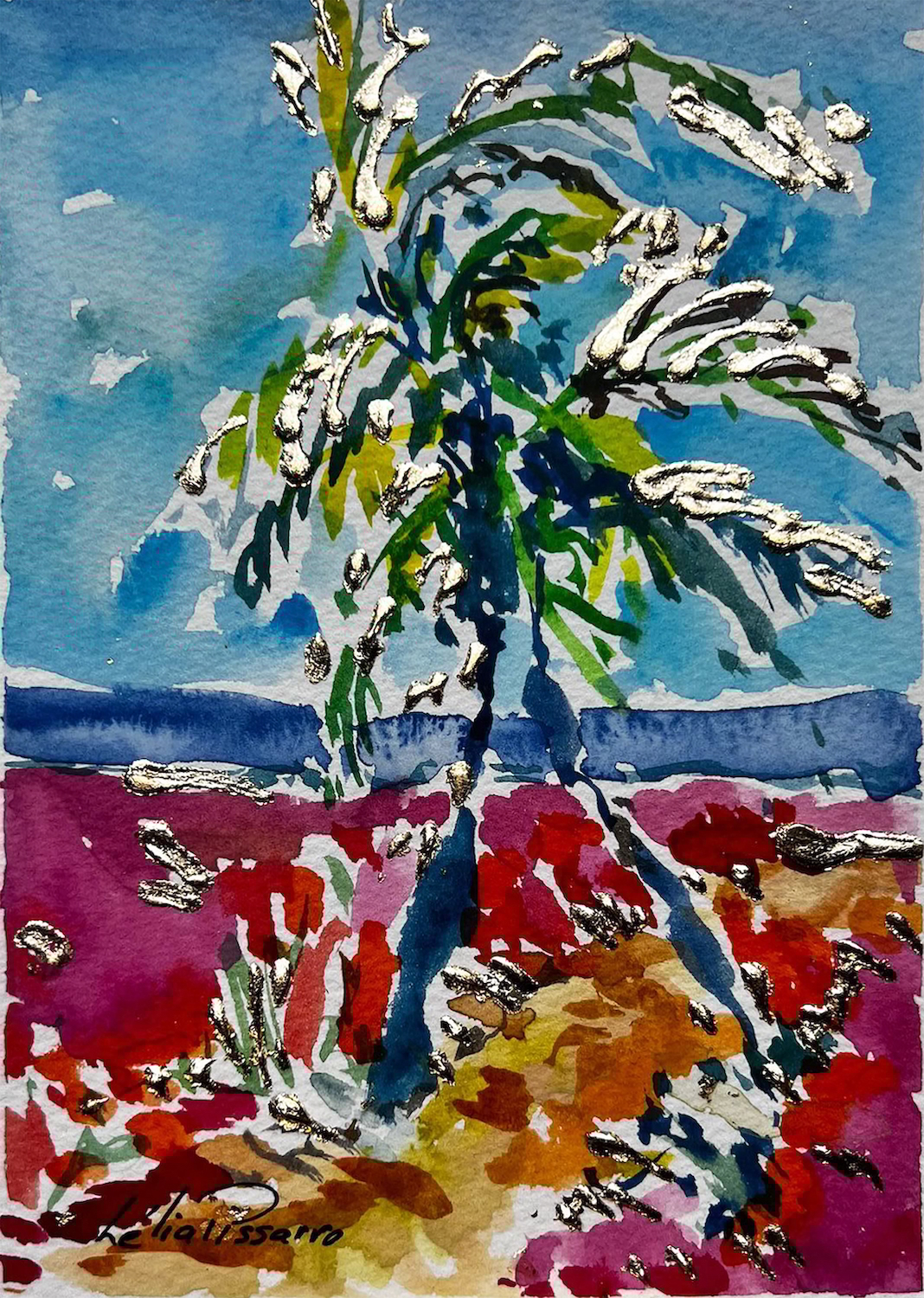 Lucky Palm - Lélia Pissarro, Figurative (b. 1963 - )