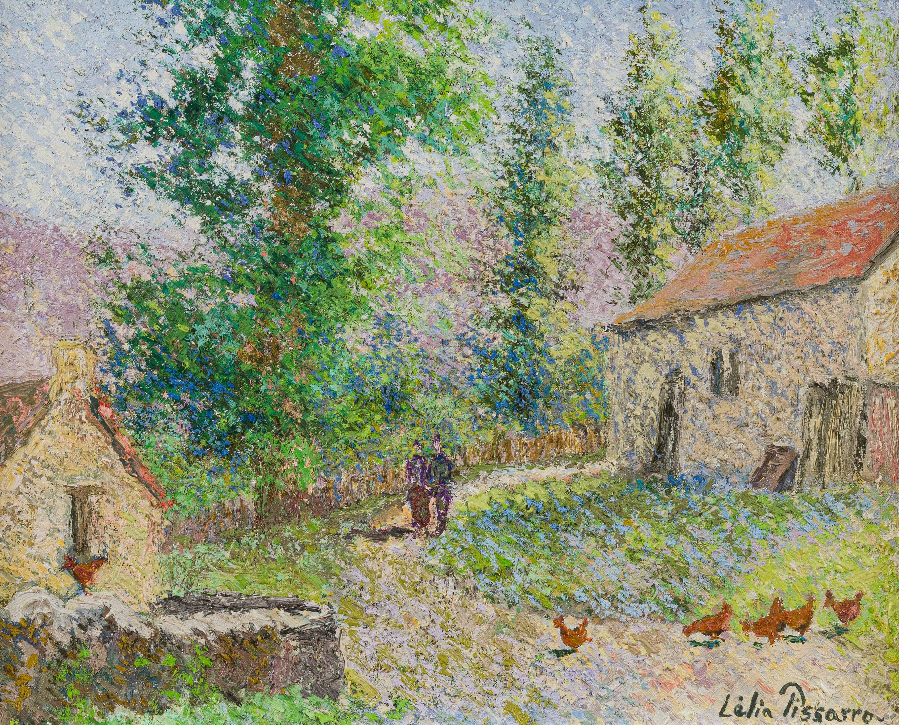 Lélia Pissarro, Figurative - Paul et Caroline dans la Ferme de Carolo