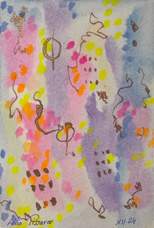 Lélia Pissarro, Contemporary - Pink and Blue