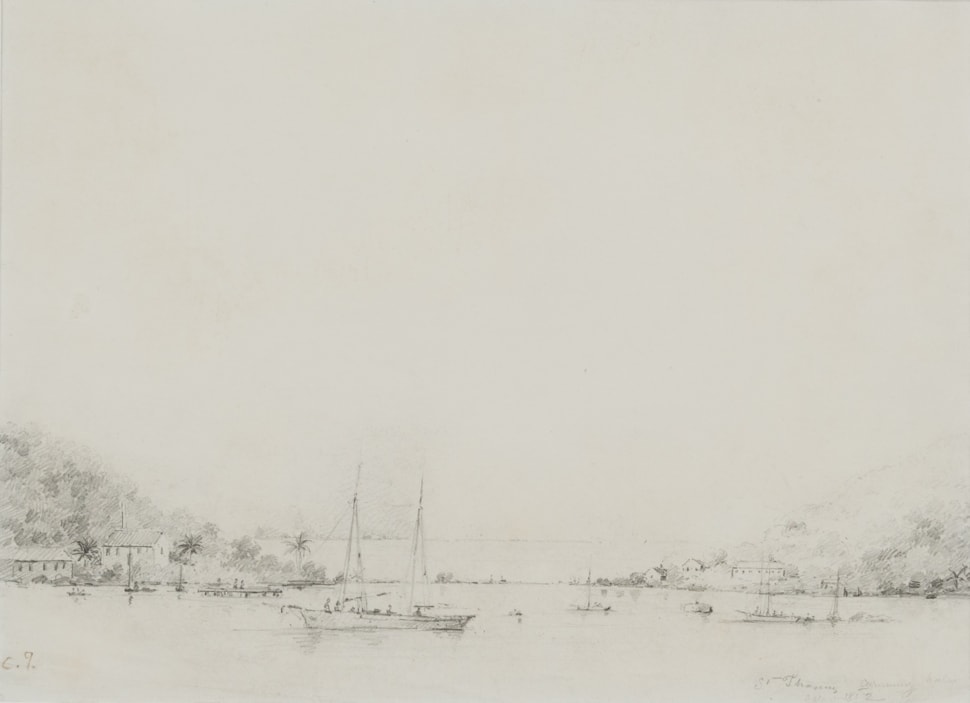 St. Thomas Harbour - Camille Pissarro (1830 - 1903)