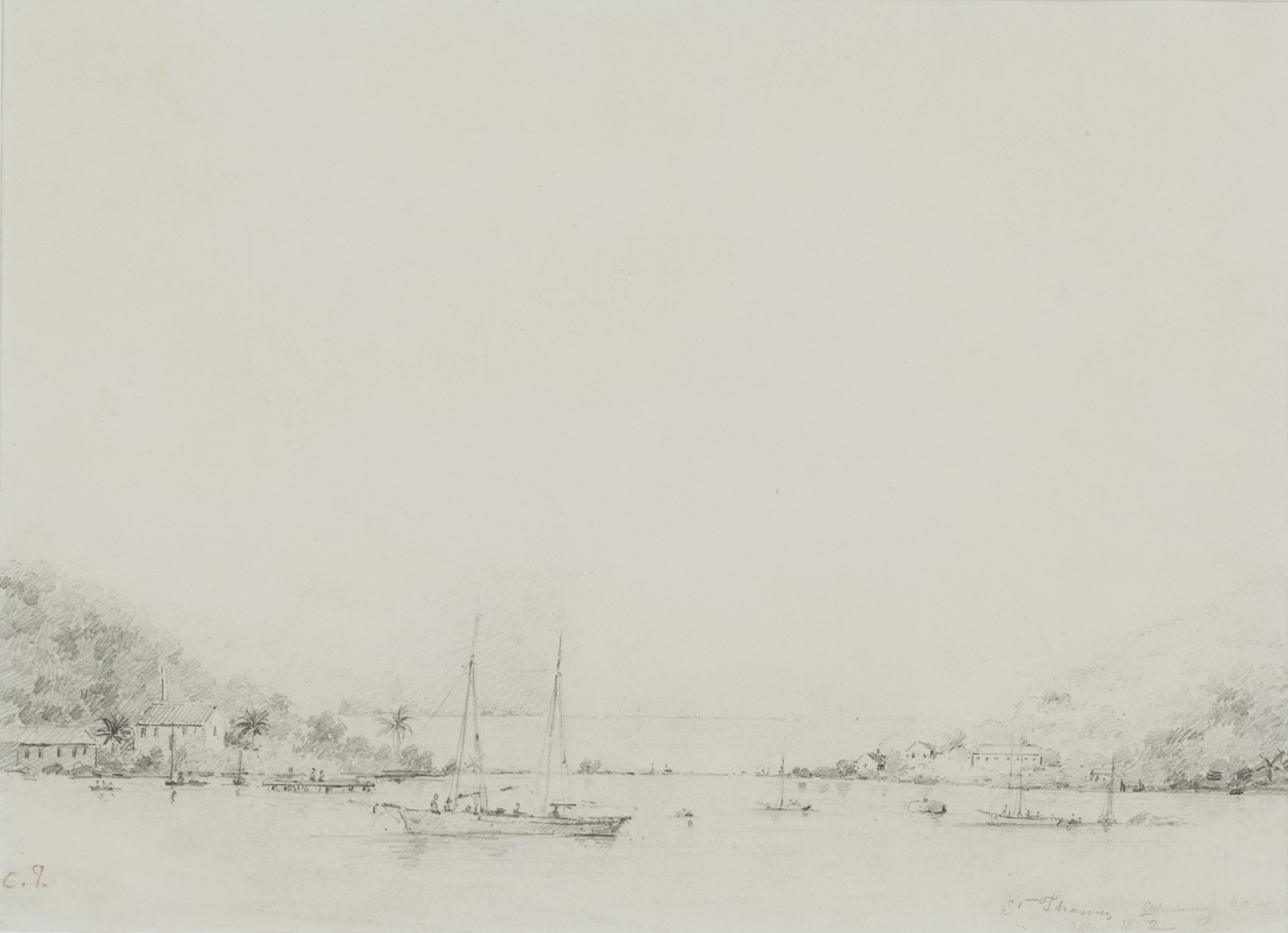 St. Thomas Harbour - Camille Pissarro (1830 - 1903)