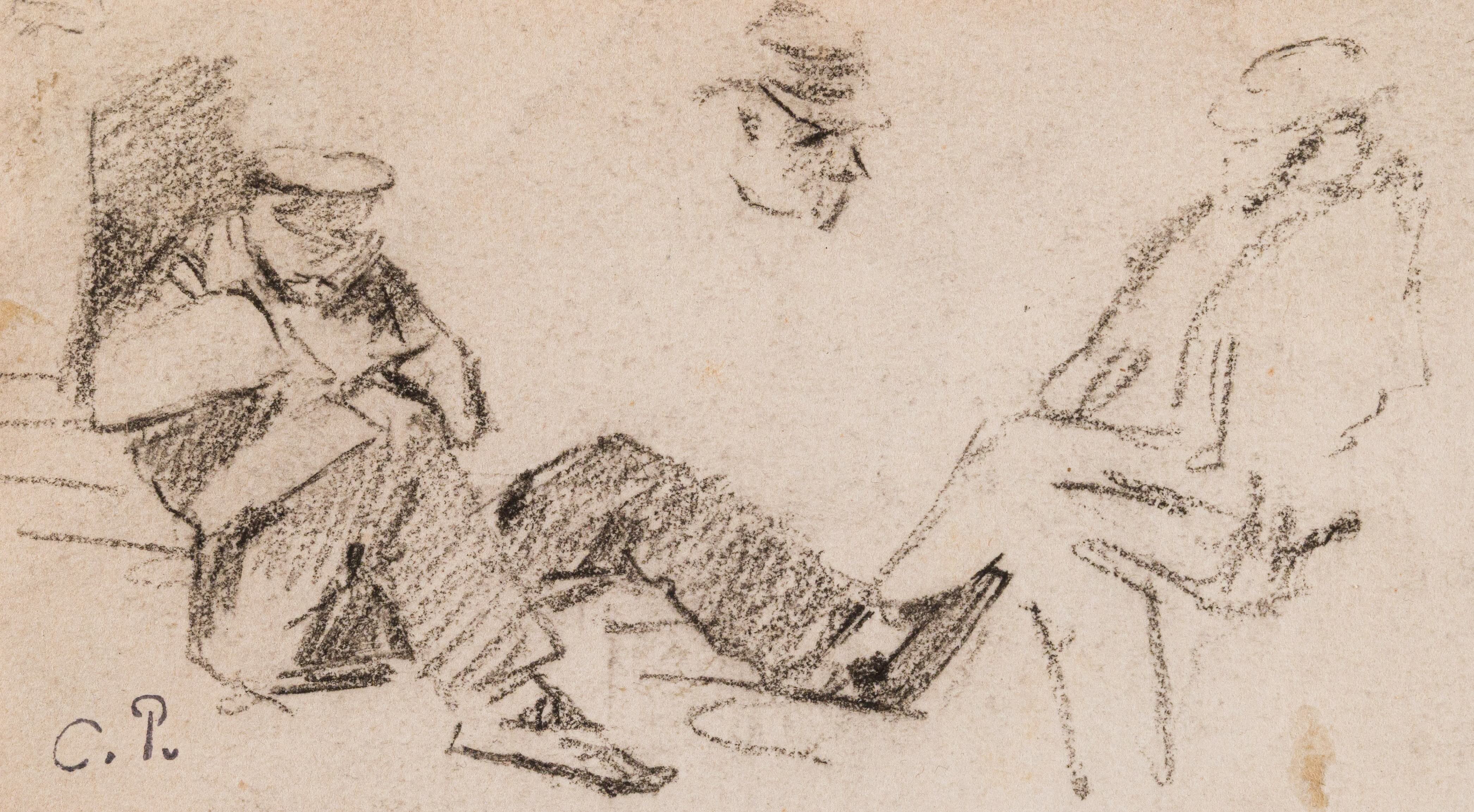 Camille Pissarro - Studies of seated men